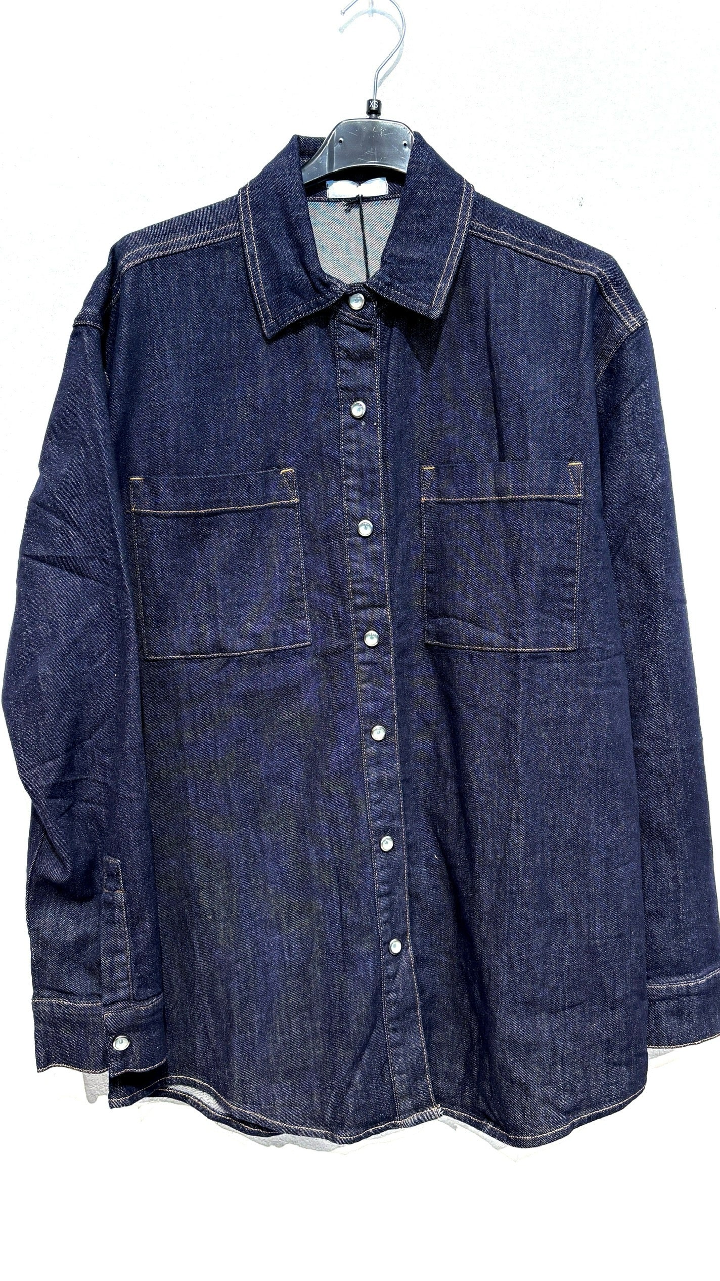 Camicia Austin in denim oversize – Blu scuro