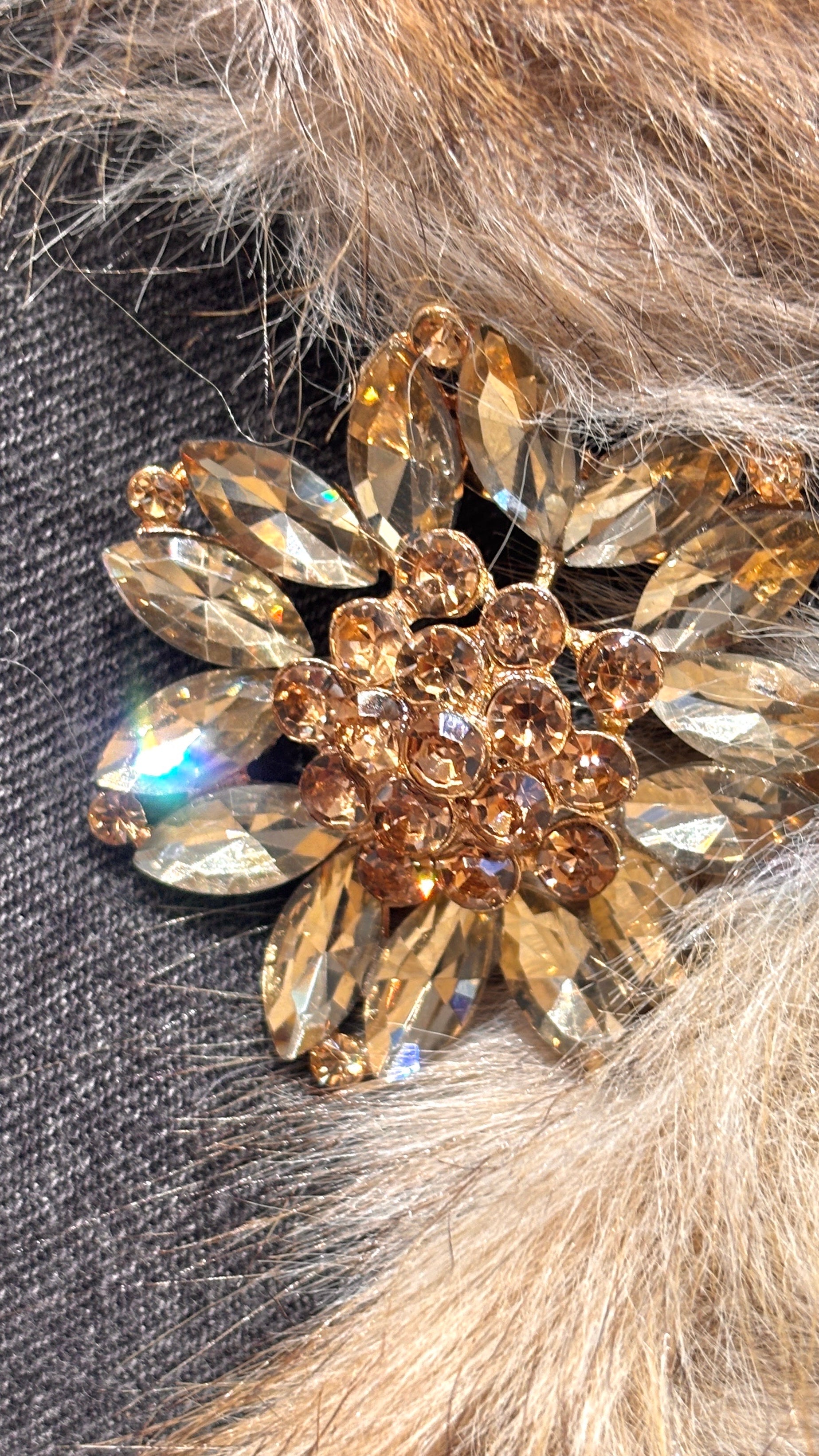 Cappotto Aspen con ecopelliccia – Nero / Jeans